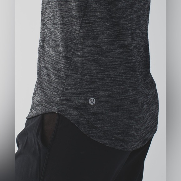 Lululemon What The Sport Tee ~ Heathered Black ~ size 6 - Picture 6 of 11